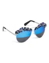 Philipp Plein Sunglasses "sunshine Small" In Blue