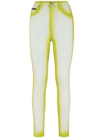 Philipp Plein Super Fluo High-rise Jeggings In White