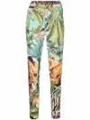 Philipp Plein Super High Waist Denim Jeggings In Green