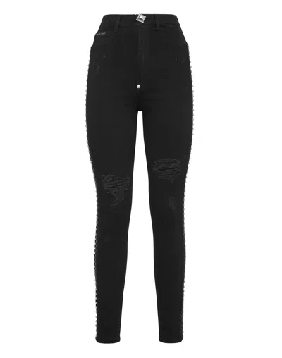 Philipp Plein Super High Waist Jegging Stones In Multi