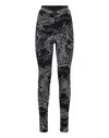 Philipp Plein High-waist Tattoo-print Leggings In Black