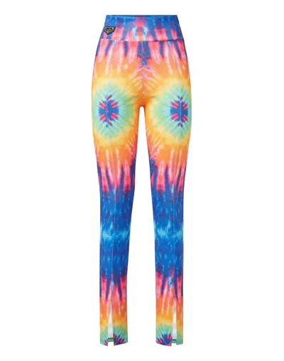 Philipp Plein Super High Waist Leggings Stones Tie Dye In Multi