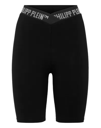 Philipp Plein Stones 超高腰短裤 In Black