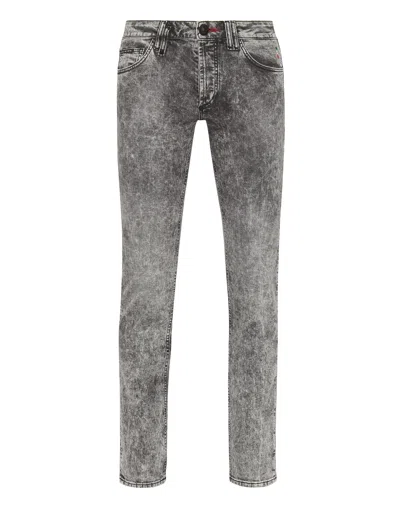 Philipp Plein Super Straight Cut Istitutional In Grey