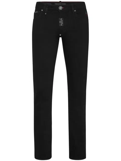 Philipp Plein Super Straight-cut Jeans In Black