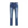 Philipp Plein Super Straight Jeans In Blue