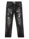 Philipp Plein Super Straight Jeans In Black
