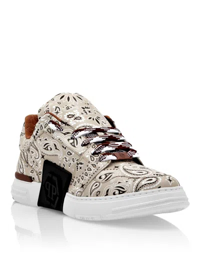 Philipp Plein Super Street Lo-top Sneakers Paisley In Beige