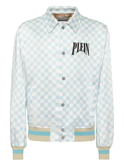 Philipp Plein Supercars Bomber Jacket In White