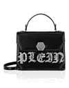 Philipp Plein Gothic Plein Large Leather Bag In Black