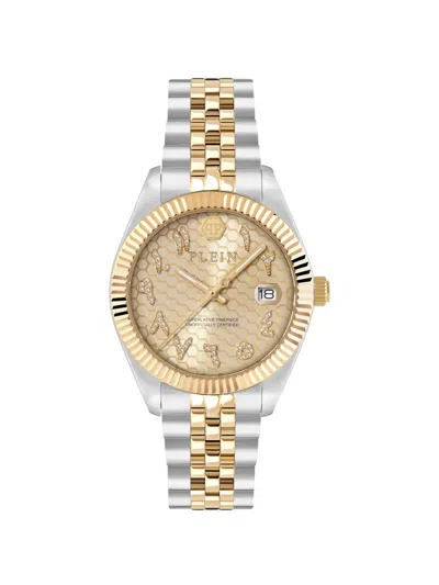 Philipp Plein Superlative Crystal-embellishment 34mm Watch In Orange