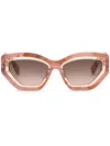 Philipp Plein Cat Eye-frame Acetate Sunglasses In Pink