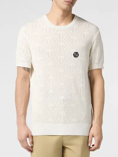 Philipp Plein Sweater Men In White