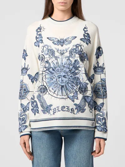 Philipp Plein Sweater Woman Color Turquoise In Multi