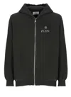 Philipp Plein Black Hoodie With Logo Print In Black