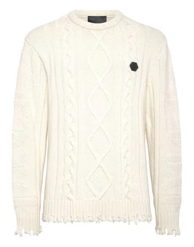 Philipp Plein Sweaters In White