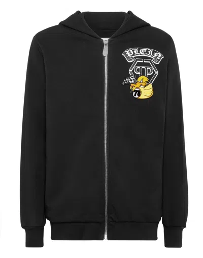 Philipp Plein Sweatjacket Gothic Duck In Black