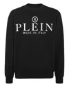 Philipp Plein Logo-print Ribbed-knit Sweatshirt In Black