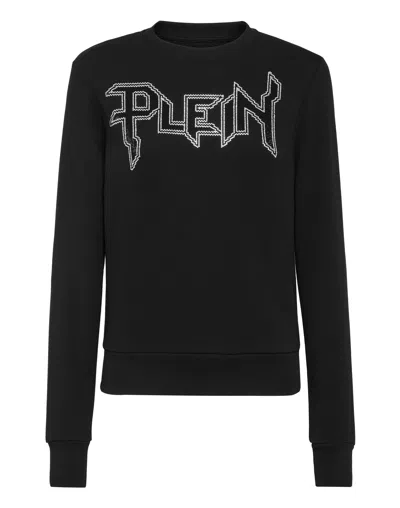Philipp Plein Sweatshirt Ls Crystal In Black