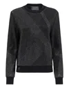 Philipp Plein Crystal-embellished Cotton Sweatshirt In Black