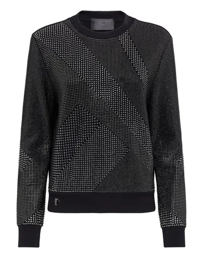 PHILIPP PLEIN SWEATSHIRT LS FULL CRYSTAL