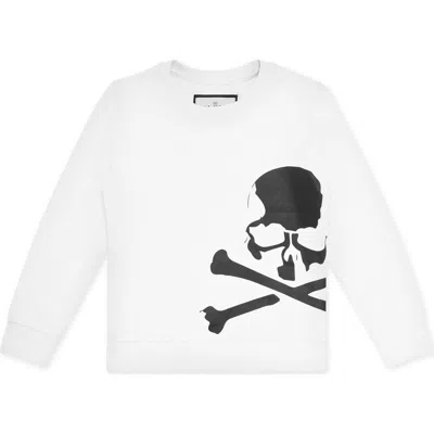 Philipp Plein Kids'  Sweatshirt Ls Skull&amp;bones Boy In White