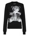 Philipp Plein Sweatshirt Ls Teddy Bear In Black