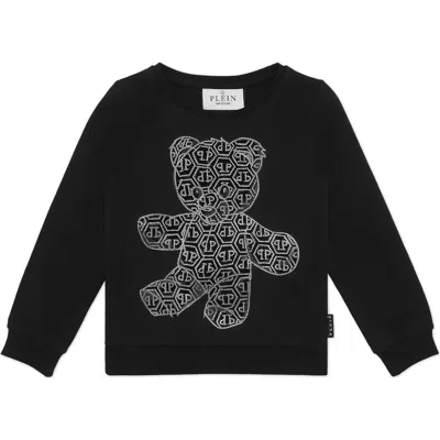 Philipp Plein Kids'  Sweatshirt Ls Teddy Bear Girl In Black