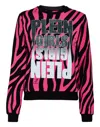 Shop Philipp Plein Sweatshirt Ls Zebra In Pink