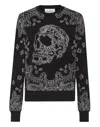 Philipp Plein Sweatshirt Paisley Bandana In Black