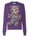 Philipp Plein Sweatshirt Paisley Teddy Bear In Purple