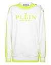 Philipp Plein Logo-embroidered Cotton Sweatshirt In White