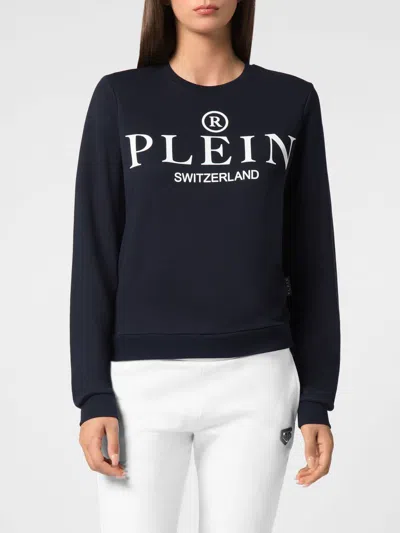Philipp Plein Sweatshirt Woman Color Blue In Multi