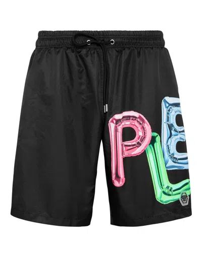 Philipp Plein Bombing Graffiti Swim Shorts In Black
