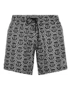 Philipp Plein Printed Polyester Swim Trunks In Multi