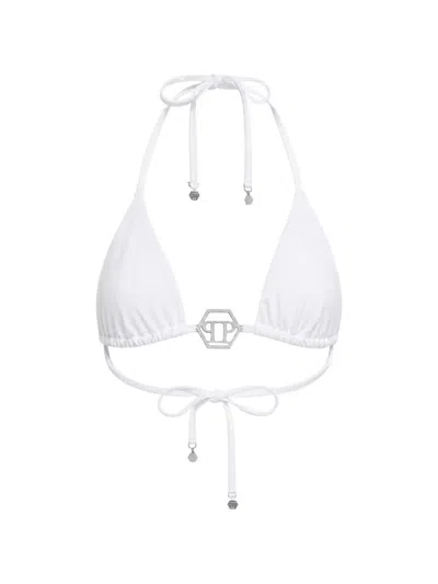 Philipp Plein Swimming Bra Hexagon In White