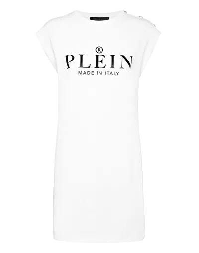 Philipp Plein T-shirt Dress Iconic Plein In White