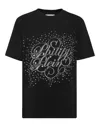 Philipp Plein T-shirt Man Fit Crystal Strass In Black