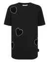 Philipp Plein T-shirt Man Fit Heart In Black