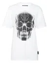 PHILIPP PLEIN T-SHIRT MAN FIT SKULL STRASS