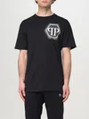 Philipp Plein `hexagon` Short Sleeve Round-neck T-shirt In Black