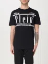 Philipp Plein Jersey T-shirt Round Neck Ss Strass Racing Club In Black
