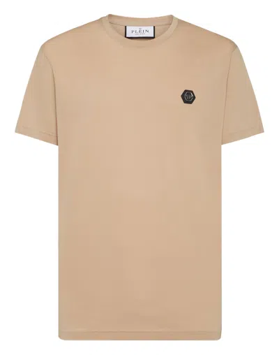 Philipp Plein T-shirt Round Neck Basic In Neutral