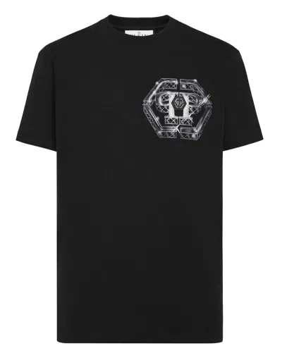 Philipp Plein T-shirt Round Neck Skull In Black