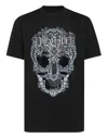 Philipp Plein T-shirt Round Neck Ss Baroque Skull In Black