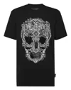 Philipp Plein T-shirt Round Neck Ss Baroque Skull In Black