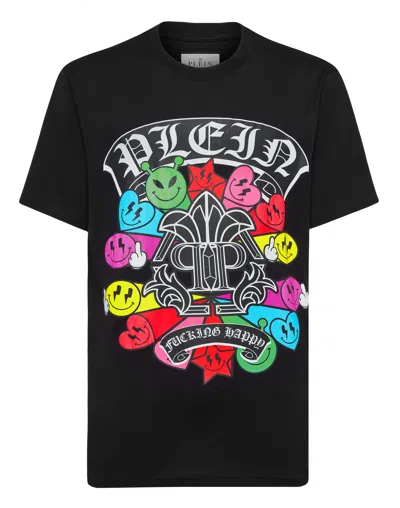 Philipp Plein T-shirt Round Neck Ss In Black