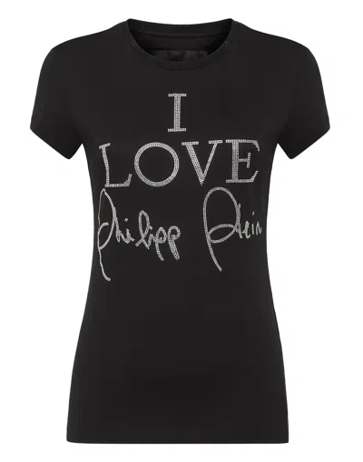 Philipp Plein T-shirt Round Neck Ss In Black