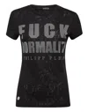 Philipp Plein Crystal-embellished Snake-print T-shirt In Black