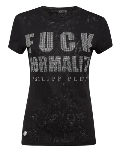 Philipp Plein T-shirt Round Neck Ss In Black